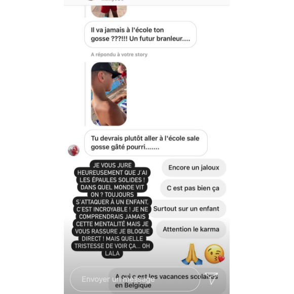 Amélie Neten en vacances avec son fils Hugo à Dubaï, novembre 2020.