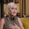 Katy Perry assure la promotion de son nouvel album "Smile" auprès de Zane Lowe. Le 25 août 2020.