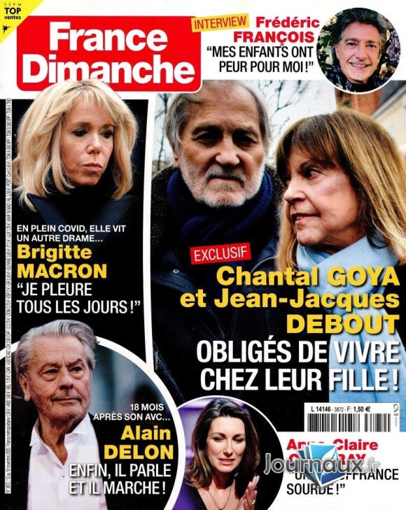 Chantal Goya et son mari Jean-Jacques Debout dans "France Dimanche", le 13 novembre 2020.