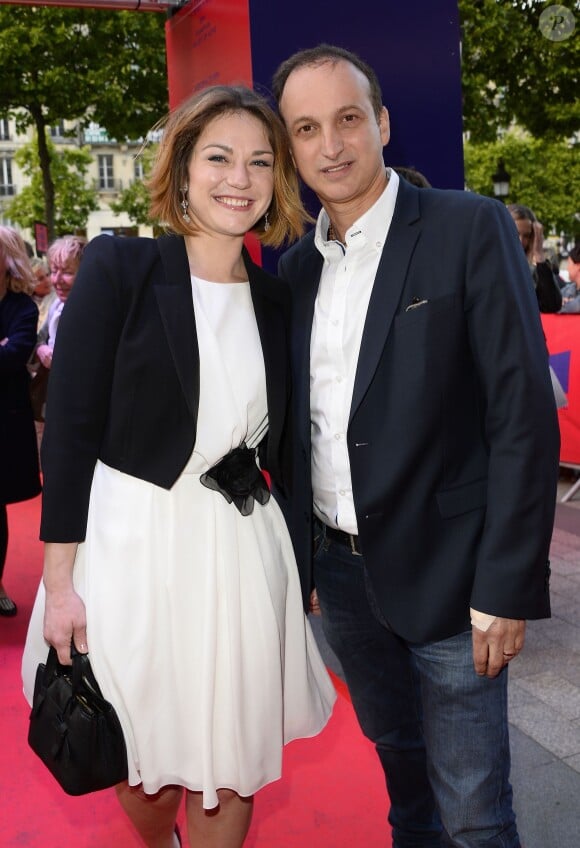 Exclusif - Emilie Dequenne (habillée en Paule Ka et en bijoux Van Cleef & Arpels) et son mari Michel Ferracci à la cérémonie d'ouverture du 4ème Champs Elysées Film Festival à Paris le 9 juin 2015.