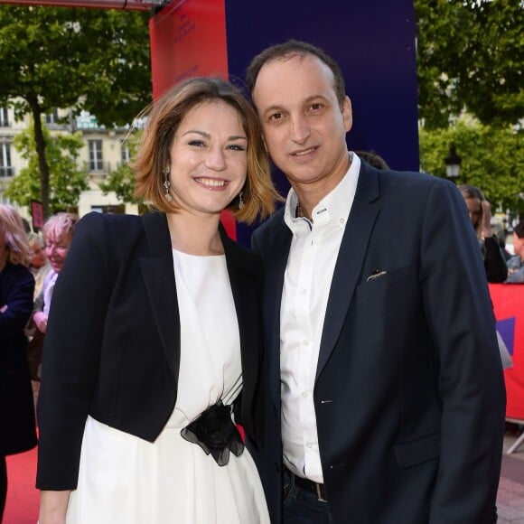 Exclusif - Emilie Dequenne (habillée en Paule Ka et en bijoux Van Cleef & Arpels) et son mari Michel Ferracci à la cérémonie d'ouverture du 4ème Champs Elysées Film Festival à Paris le 9 juin 2015.