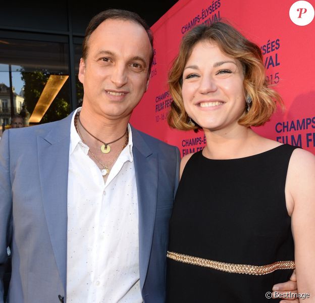 Michel Ferracci et sa femme Emilie Dequenne (habillée en Paule Ka et en bijoux Van Cleef &amp; Arpels) à la soirée de clôture du 4e Champs Elysées Film Festival à Paris, il y a cinq ans.