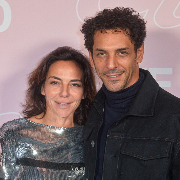 Sandra Sisley et Tomer Sisley - Photocall du défilé Etam Live Show 2020 à Paris. © Pool Agence Bestimage