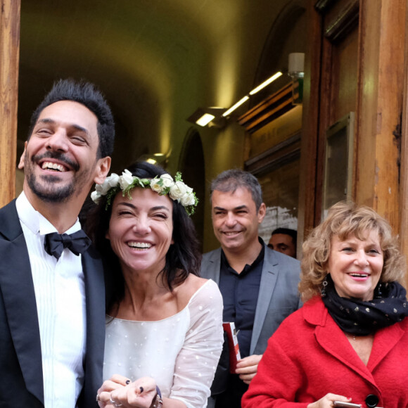 Exclusif - Mariage de Sandra Zeitoun de Matteis et Tomer Sisley à la Mairie du 8ème arrondissement de Paris, le 25 novembre 2017.