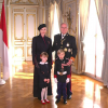 Le prince Albert de Monaco, son épouse la princesse Charlene et leurs enfants, le prince Jacques et la princesse Gabriella, au palais princier de Monaco, le 19 novembre 2020, jour de la Fête nationale en principauté.