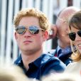 Le prince Harry et sa cousine la princesse Eugenie aux Jeux olympiques 2012 de Londres.