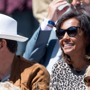 Stéphane Plaza et Karine Le Marchand - Célébrités dans les tribunes des internationaux de France de tennis de Roland Garros à Paris, France, le 8 juin 2019. © Jacovides / Moreau/Bestimage