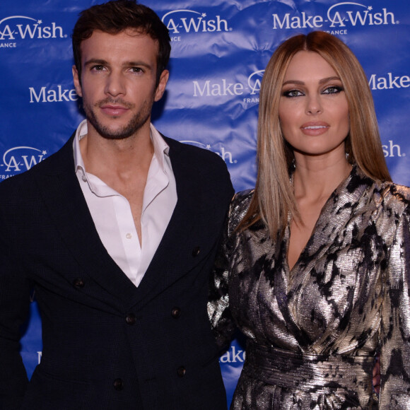 Exclusif - Caroline Receveur et son compagnon Hugo Philip - Les célébrités assistent au dîner de gala de l'association "Make a wish" au Pavillon Potel et Chabot à Paris. © Rachid Bellak / Bestimage