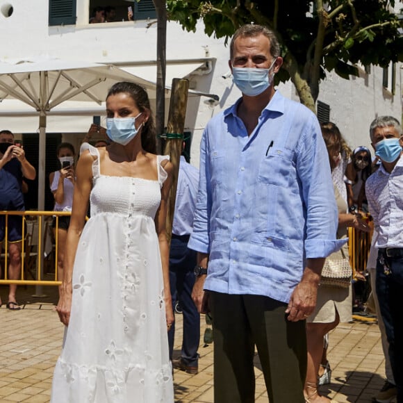 Le roi Felipe VI d'Espagne et la reine Letizia ville de Ciutadella sur l'Ile de Minorque.