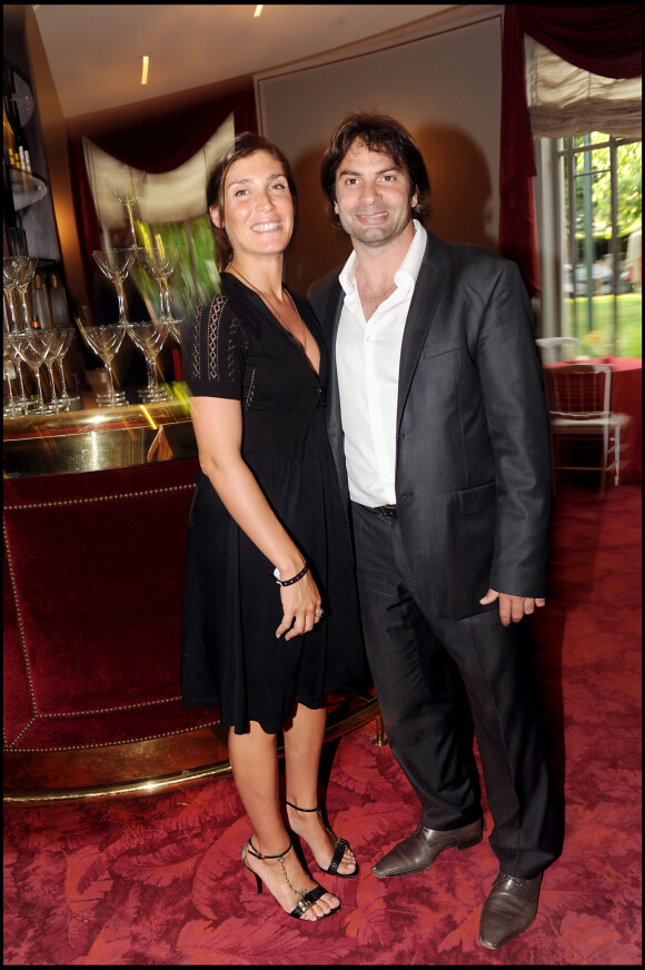 Christophe Dominici et sa femme Lauretta - Soirée "La nuit des médias" au théâtre Marigny à Paris.