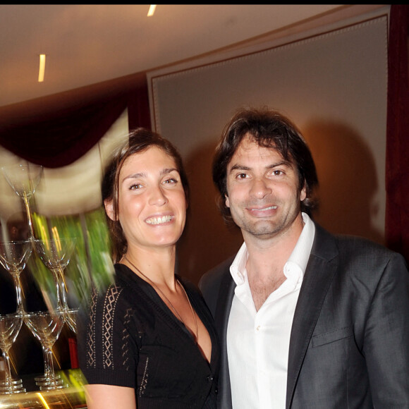 Christophe Dominici et sa femme Lauretta - Soirée "La nuit des médias" au théâtre Marigny à Paris.