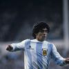 Archives -  Diego Maradona lors d'un match de football pour l'équipe nationale d'Argentine.