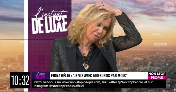 Fiona Gélin, invitée dans l'émission L'instant De Luxe, sur Non Stop People. Le 25 novembre 2020.