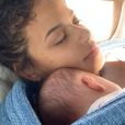Christina Milian avec son fils Isaiah. Mars 2020.
