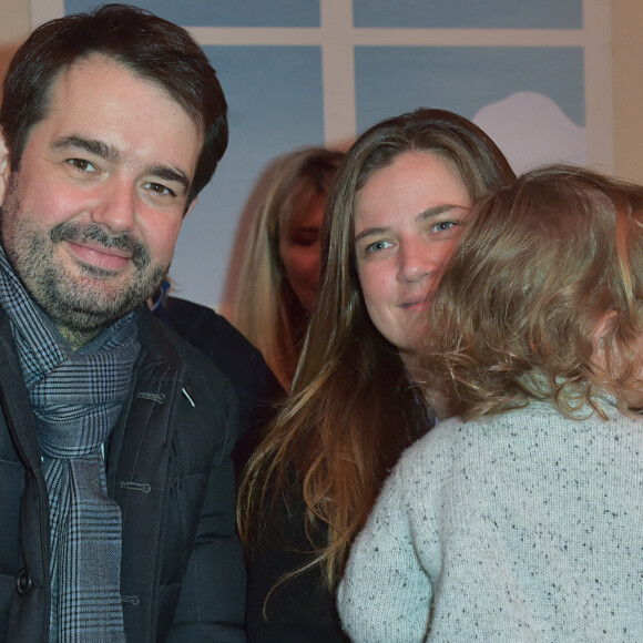 Jean-François Piège avec sa femme Elodie Tavares-Piège et leur fils Antoine - People au défilé de mode de la collection hiver "Bonpoint" à Paris © Giancarlo Gorassini/Bestimage