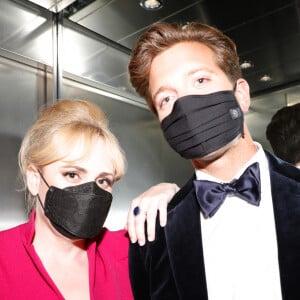 Exclusif - Rebel Wilson, l'actrice, scénariste et humoriste de stand-up australienne, et son compagnon, Jacob Busch - Vernissage de l'exposition "Miró, la peinture au défi " au Nouveau musée national de Monaco (NMNM), le 25 septembre 2020. À travers l'exposition, on remonte le cours de la vie de Joan Miró, né à Barcelone en 1893. L'artiste, parmi les plus influents du XXe siècle, a ensuite vécu à Mont-roig en Catalogne, à Paris, Majorque, New York et même au Japon. © Claudia Albuquerque / Bestimage