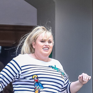 Exclusif - Rebel Wilson lors du tournage de 'Isn't It Romantic' a Long Island le 28 juillet 2017.
