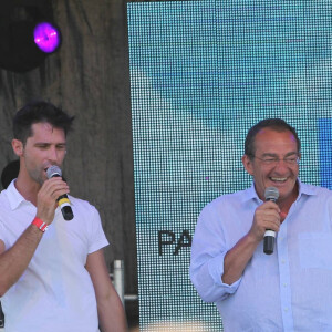 Exclusif - Rencontre avec Jean-Pierre Pernaut à Hyères, à l'occasion de la tournée de "Danse avec les stars" sur la plage des Salins. Le 19 juillet 2014