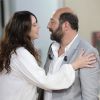 Kad Mérad et son ex-femme Emmanuelle Cosso-Mérad - Enregistrement de l'émission "Vivement Dimanche" à Paris.