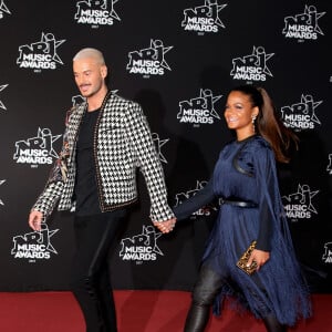 Le chanteur français M. Pokora (Matt Pokora) et sa compagne la chanteuse américaine Christina Milian - 19ème édition des NRJ Music Awards à Cannes le 4 novembre 2017. © Dominique Jacovides/Bestimage 