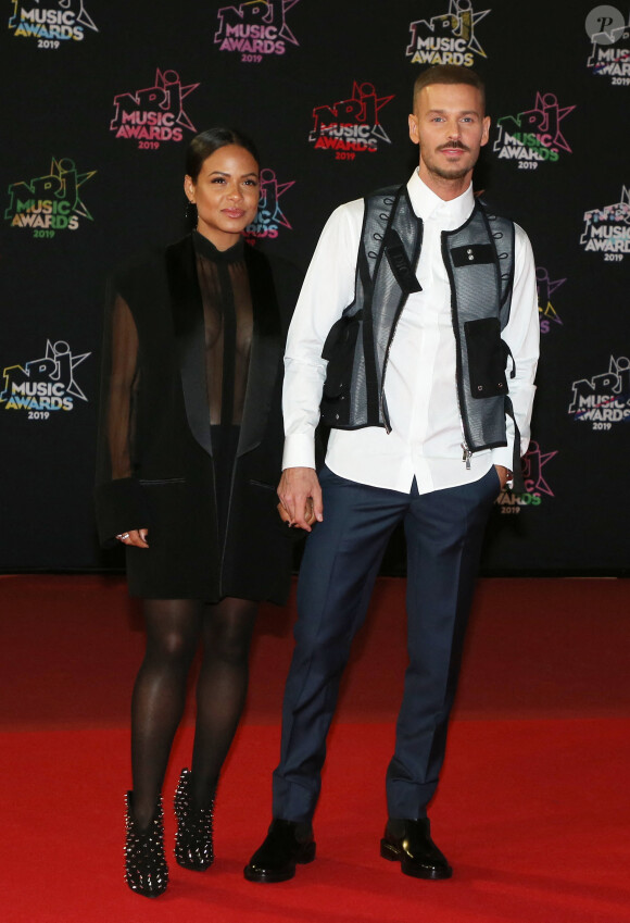 Christina Milian enceinte et son compagnon Matt Pokora (M. Pokora) - 21ème édition des NRJ Music Awards au Palais des festivals à Cannes le 9 novembre 2019. © Dominique Jacovides/Bestimage 