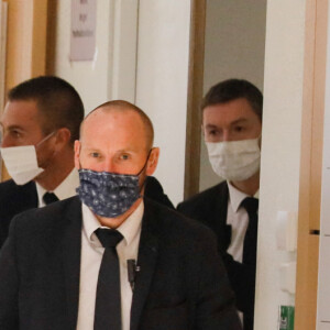 1er jour des plaidoiries de la défense - Nicolas Sarkozy arrive avec sa femme Carla Bruni Sarkozy procès des "écoutes téléphoniques" ( affaire Bismuth) au tribunal de Paris le 9 décembre 2020. © Christophe Clovis / Bestimage 