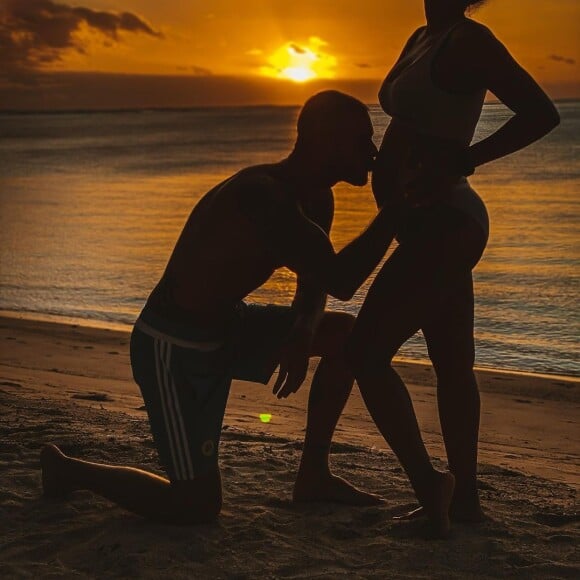 Christina Milian, enceinte, a posté cette photo sur Instagram. Elle attend un deuxième enfant avec son chéri M. Pokora.