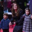 Catherine (Kate) Middleton, duchesse de Cambridge, avec sesd enfants, la princesse Charlotte et le prince Louis ont assisté à un spectacle donné en l'honneur des personnes qui ont été mobilisées pendant la pandémie au Palladium à Londres, Royaume Uni, le 11 décembre 2020.