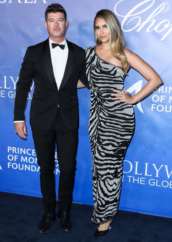 Robin Thicke, April Love Geary - Soirée de gala "Global Ocean" à Hollywood le 6 février 2020. 