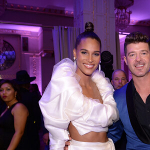 Cindy Bruna et Robin Thicke et sa compagne April Love Geary - Cindy Bruna fête ses 25 ans au Lutetia "Pop Up" club, soirée organisée par Five Eyes Production le 28 Septembre 2019 pendant la fashion week. © Rachid Bellak / Bestimage 