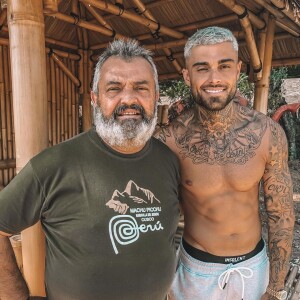 Thibault Garcia avec son papa Vincent, le 25 juin 2020