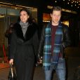 Morena Baccarin et son mari Ben McKenzie à la sortie de leur hôtel à New York, le 10 janvier 2019.