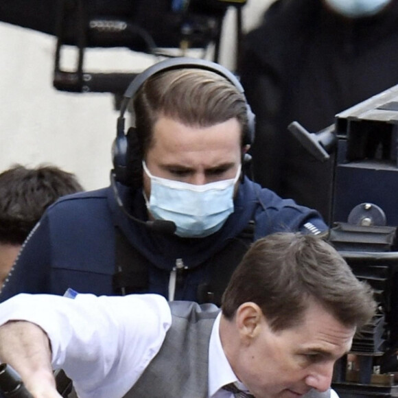 Exclusif - Tom Cruise - Tournage du film "Mission Impossible 7" dans les rues de Rome. Le 29 novembre 2020