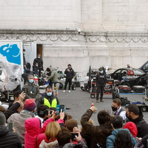 Tom Cruise tourne une scène de Mission Impossible 7 à Rome le 29 novembre 2020.