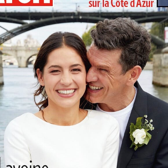 Marc Lavoine et la romancière Line Papin se sont mariés à Paris, le 25 juillet 2020, après deux ans de relation amoureuse.