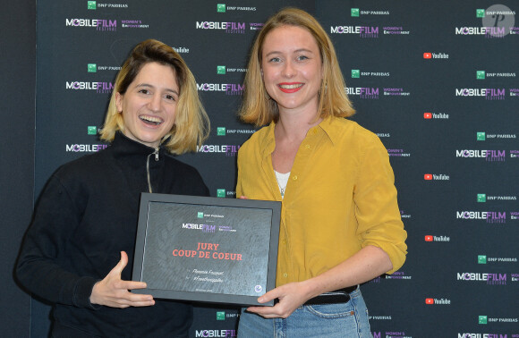 Aloïse Sauvage et Florence Fauquet - Press Junket du "Mobile Film Festival, Women's Empowerment" à Paris, le 7 décembre 2020.