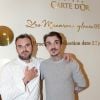 Yannick Tranchant (chef patissier) et Guillaume Sanchez (Top chef 2017) lors de l'inauguration de la boutique éphémère Maison Carte d'Or à Paris, France, le 4 mai 2017. © Rachid Bellak/Bestimage