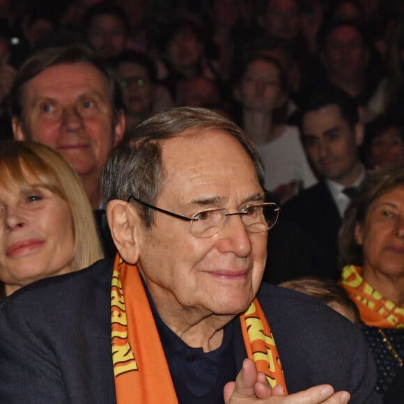 Robert Hossein avec sa femme Candice Patou durant la 3ème soirée du 43ème Festival International du Cirque de Monte Carlo sous le chapiteau de Fontvieille à Monaco le 19 janvier 2019. Le Festival se déroule jusqu'au 27 janvier. © Bruno Bebert / pool / Bestimage 