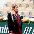 Marion Bartoli, enceinte dans les tribunes des internationaux de tennis de Roland Garros à Paris le 10 octobre 2020. © Dominique Jacovides / Bestimage