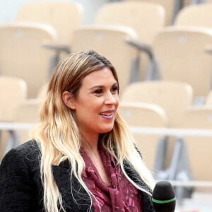 Marion Bartoli, enceinte dans les tribunes des internationaux de tennis de Roland Garros à Paris le 10 octobre 2020. © Dominique Jacovides / Bestimage