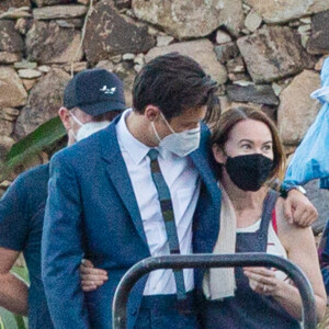 Exclusif - Harry Styles sur le tournage du film "Don't Worry Darling" à Palm Springs, le 1er décembre 2020.