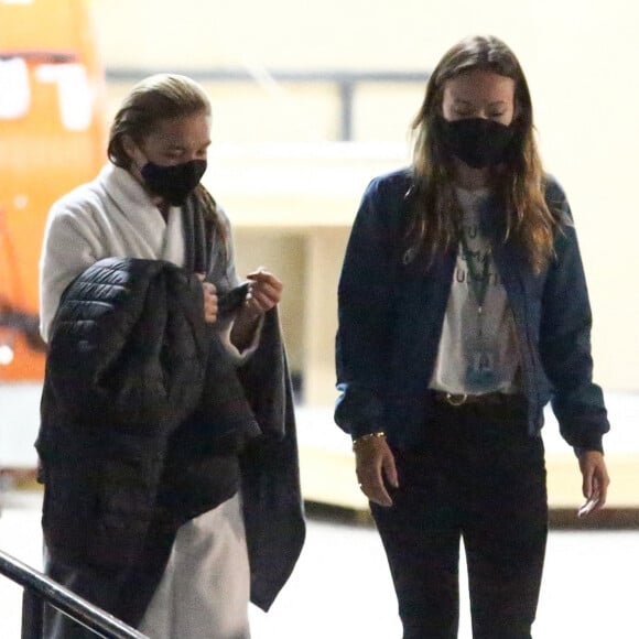 Exclusif - Olivia Wilde tourne des scènes de son projet "Don't worry Darling" avec Florence Pugh et Harry Styles à Los Angeles le 26 novembre 2020.