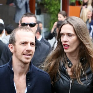 Calogero et sa compagne Marie Bastide - 15e jour des internationaux de France de Roland Garros. Le 10 juin 2012.