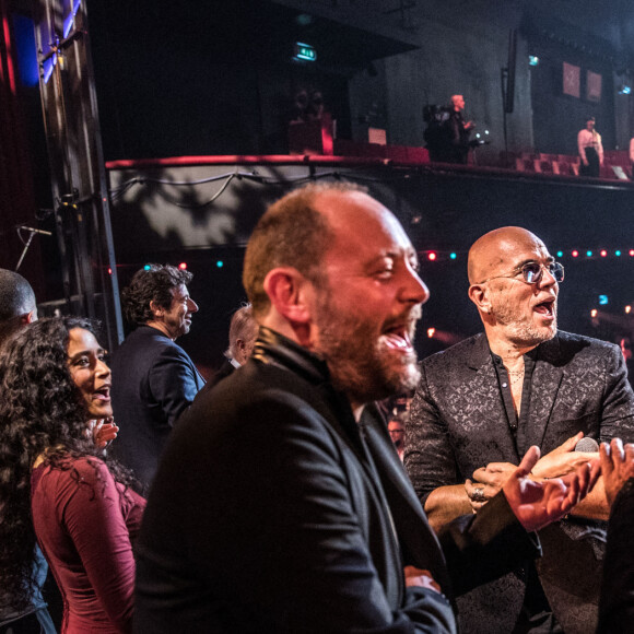 Exclusif - Le groupe Tryo, Pascal Obispo, Florent Pagny, Matthieu Chedid - Concert "Unis pour le Liban" à l'Olympia à Paris. Le 1er octobre 2020. © Da Silva-Moreau / Bestimage