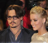 Johnny Depp et Amber Heard - Première britannique du film "The Rum Diary" à l'Odeon Kensington de Londres. Le 3 novembre 2011.
