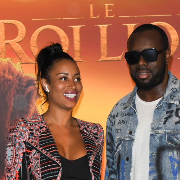 Info - Gims bientôt papa pour la cinquième fois? - Maitre Gims et sa femme Demdem Djuna - Projection exceptionnelle du nouveau Disney "Le Roi Lion" au Grand Rex à Paris le 11 juillet 2019. © Coadic Guirec/Bestimage