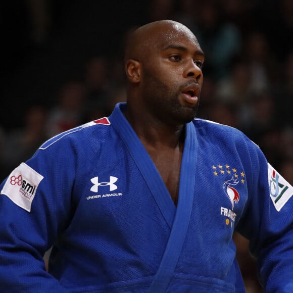 Teddy Riner subit sa première défaite depuis 154 combats contre le japonais Kageura Kokoro lors du Paris Grand Slam Judo 2020 à l'Accord Hotels Arena à Paris, France, le 9 février 2020. © Gwendoline Le Goff/Panoramic/Bestimage 