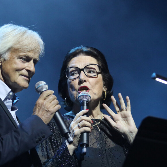 Exclusif - Dave et Nana Mouskouri - Concert "Michel Legrand & Friends" en hommage à Michel Legrand au Grand Rex à Paris le 17 avril 2019. © Denis Guignebourg/Bestimage