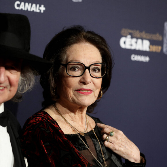 Nana Mouskouri et son mari André Chapelle - Photocall de la 42e cérémonie des César à la salle Pleyel à Paris, le 24 février 2017. © Dominique Jacovides - Olivier Borde / Bestimage