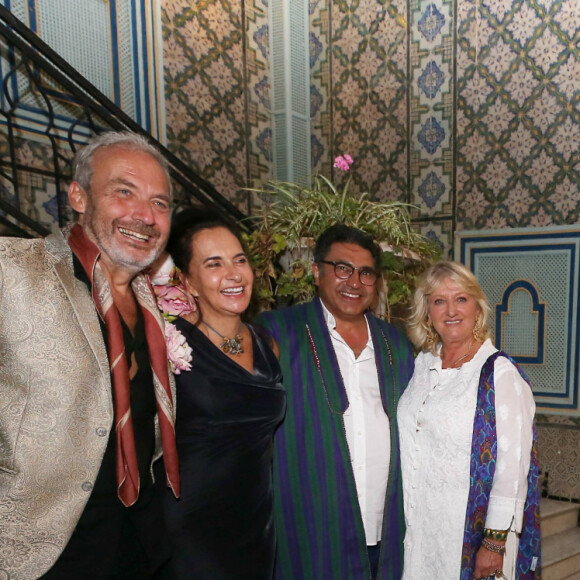 Exclusif - Nathalie Garçon et son mari Jean-Marie Duprez, Charlotte de Turckheim et son mari Zaman Hachemi, Catherine Jacob - Mariage de la styliste Nathalie Garçon avec le scénariste Jean-Marie Duprez à Tunis en Tunisie. Les 29 et 30 septembre 2017. © Dominique Jacovides/Bestimage